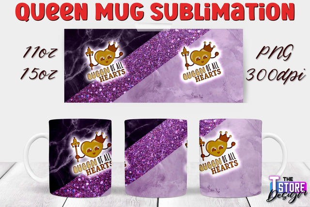 Queen Mug Sublimation | 11 Oz 15 Oz Mug Sublimation | PNG File Sublimation The T Store Design 