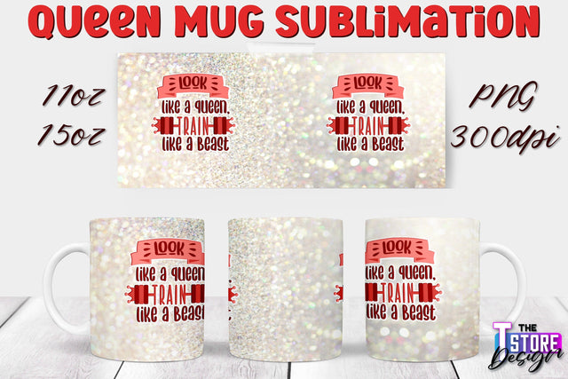 Queen Mug Sublimation | 11 Oz 15 Oz Mug Sublimation | PNG File Sublimation The T Store Design 