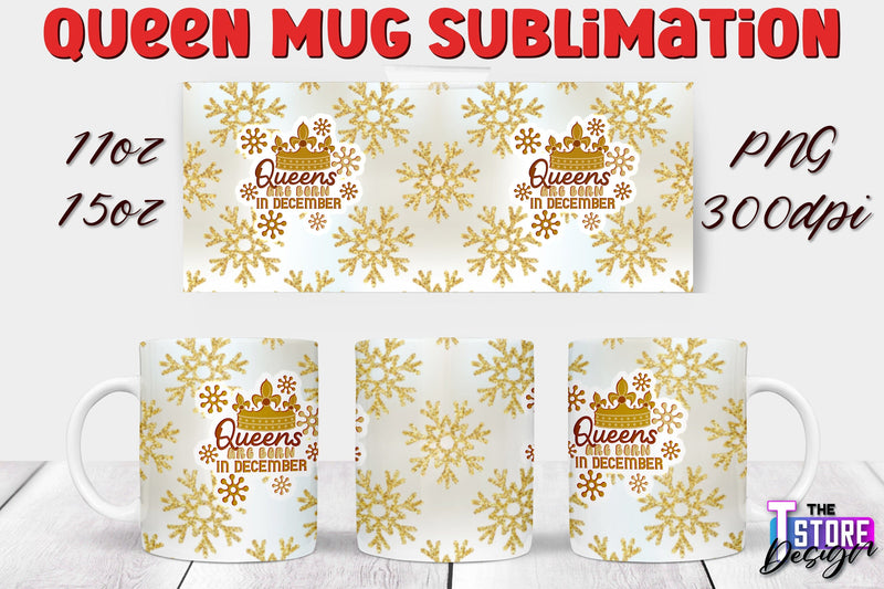 Queen Mug Sublimation | 11 Oz 15 Oz Mug Sublimation | PNG File Sublimation The T Store Design 