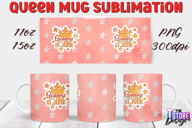 Queen Mug Sublimation | 11 Oz 15 Oz Mug Sublimation | PNG File Sublimation The T Store Design 