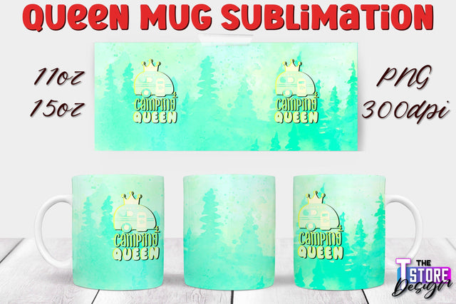 Queen Mug Sublimation | 11 Oz 15 Oz Mug Sublimation | PNG File Sublimation The T Store Design 