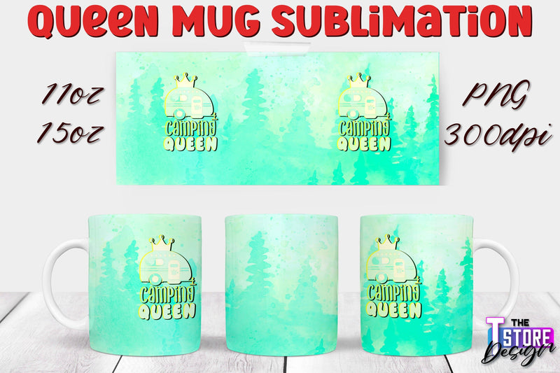 Queen Mug Sublimation | 11 Oz 15 Oz Mug Sublimation | PNG File Sublimation The T Store Design 