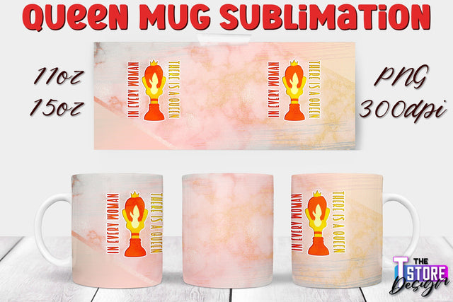 Queen Mug Sublimation | 11 Oz 15 Oz Mug Sublimation | PNG File Sublimation The T Store Design 