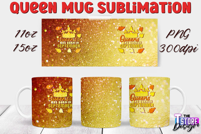 Queen Mug Sublimation | 11 Oz 15 Oz Mug Sublimation | PNG File Sublimation The T Store Design 