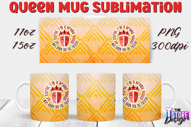 Queen Mug Sublimation | 11 Oz 15 Oz Mug Sublimation | PNG File Sublimation The T Store Design 