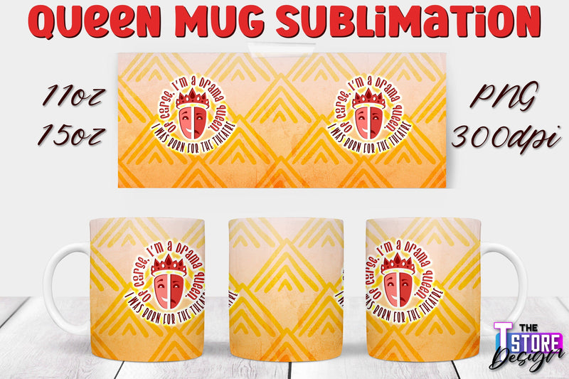 Queen Mug Sublimation | 11 Oz 15 Oz Mug Sublimation | PNG File Sublimation The T Store Design 