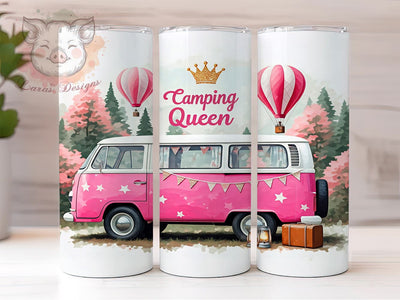Queen of Camping 20oz Tumbler, Outdoor Adventure Cup, 20oz Sublimation Wrap, Queen of Camping Tumbler, Nature Lover Gift, Camping Accessories, Hiking Tumbler Design Sublimation Lara' s Designs 