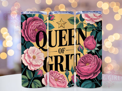 Queen Of Grit 20oz Tumbler, Queen of Grit Quote, Western Style Wrap, 20oz Tumbler Wrap, Sublimation Design PNG, Rustic Cowgirl Gift, Country Girl Wrap Sublimation SvggirlplusArt 