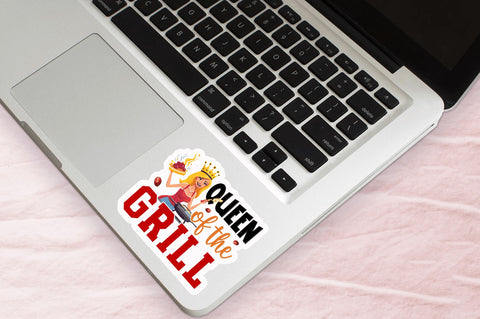 Queen of the grill Sticker Design Sublimation Regulrcrative 