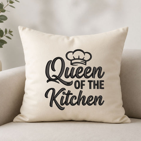 Queen of the Kitchen Machine Embroidery Design – Chef Hat Cooking Embroidery File, Kitchen Queen Chef Gift Design Embroidery/Applique DESIGNS PatternFeed8 