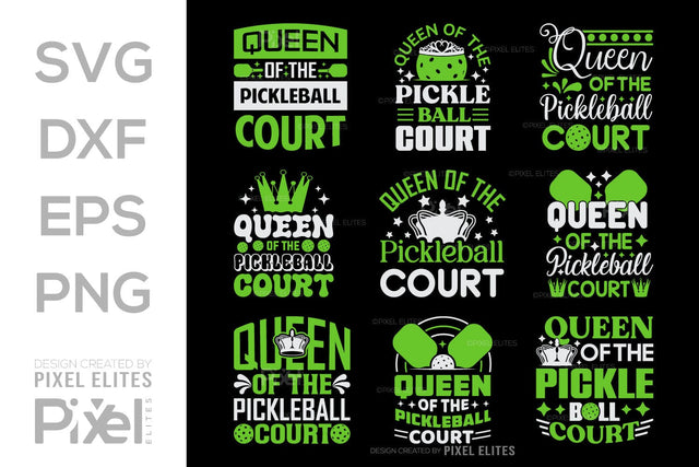 Queen Of The Pickleball Court SVG Pickleball Game Bundle Pickleball Quote Design PET 00515 SVG ETC Craft 