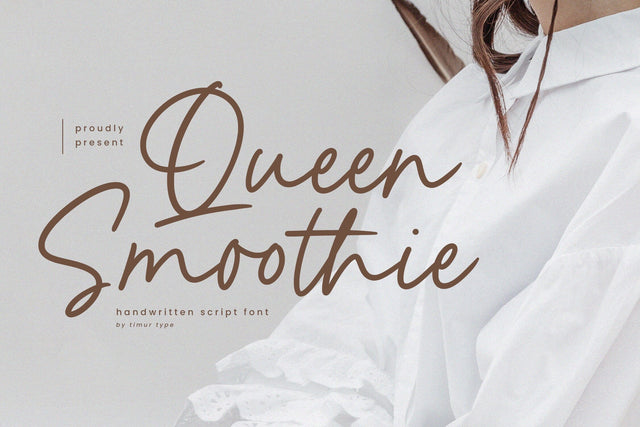 Queen Smoothie - Handwritten Script Font Font Timur type 