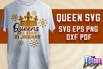 Queen SVG Design | Funny Quotes SVG | T-Shirt SVG Print Design v.1 SVG The T Store Design 