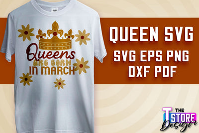 Queen SVG Design | Funny Quotes SVG | T-Shirt SVG Print Design v.1 SVG The T Store Design 