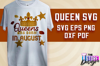 Queen SVG Design | Funny Quotes SVG | T-Shirt SVG Print Design v.1 SVG The T Store Design 