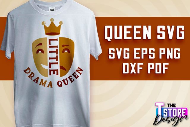 Queen SVG Design | Funny Quotes SVG | T-Shirt SVG Print Design v.1 SVG The T Store Design 