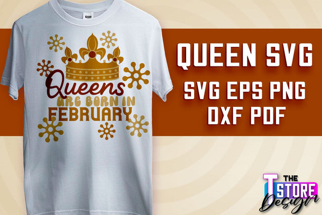 Queen SVG Design | Funny Quotes SVG | T-Shirt SVG Print Design v.1 SVG The T Store Design 