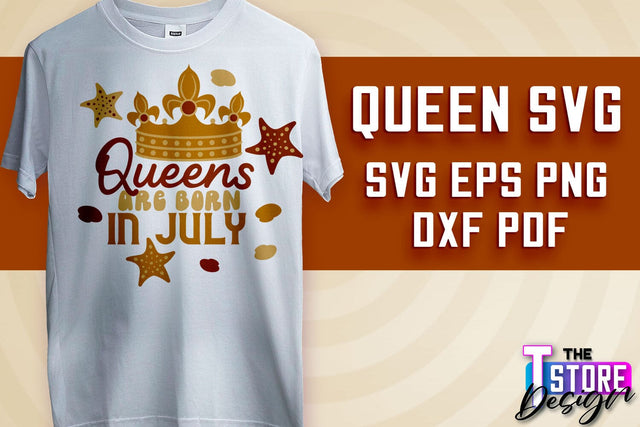 Queen SVG Design | Funny Quotes SVG | T-Shirt SVG Print Design v.1 SVG The T Store Design 