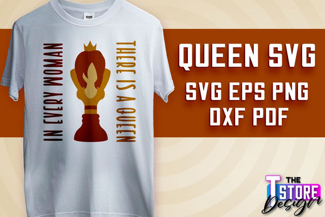 Queen SVG Design | Funny Quotes SVG | T-Shirt SVG Print Design v.1 SVG The T Store Design 