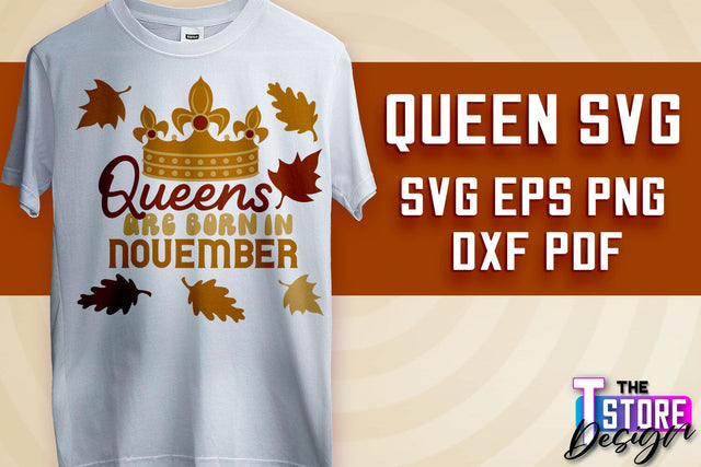 Queen SVG Design | Funny Quotes SVG | T-Shirt SVG Print Design v.1 SVG The T Store Design 
