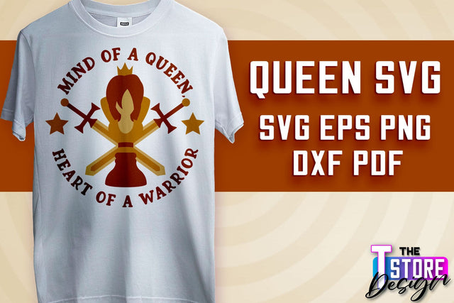 Queen SVG Design | Funny Quotes SVG | T-Shirt SVG Print Design v.1 SVG The T Store Design 