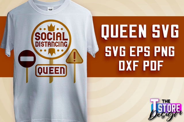 Queen SVG Design | Funny Quotes SVG | T-Shirt SVG Print Design v.1 SVG The T Store Design 