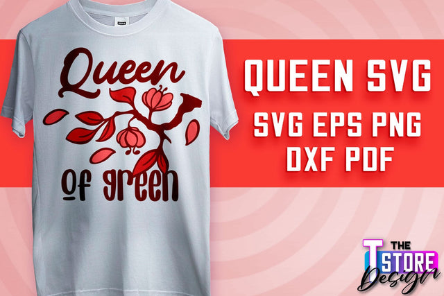 Queen SVG Design | Funny Quotes SVG | T-Shirt SVG Print Design v.2 SVG The T Store Design 