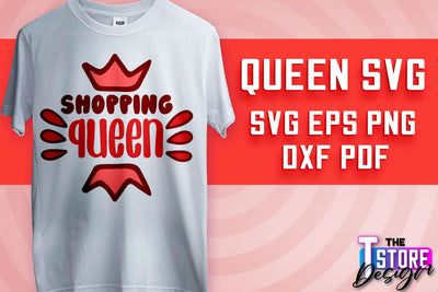 Queen SVG Design | Funny Quotes SVG | T-Shirt SVG Print Design v.2 SVG The T Store Design 