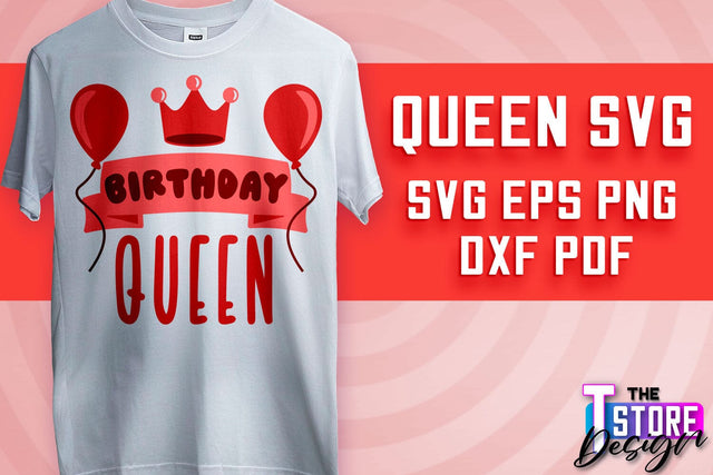 Queen SVG Design | Funny Quotes SVG | T-Shirt SVG Print Design v.2 SVG The T Store Design 