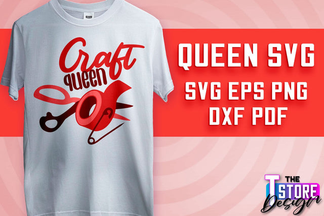 Queen SVG Design | Funny Quotes SVG | T-Shirt SVG Print Design v.2 SVG The T Store Design 