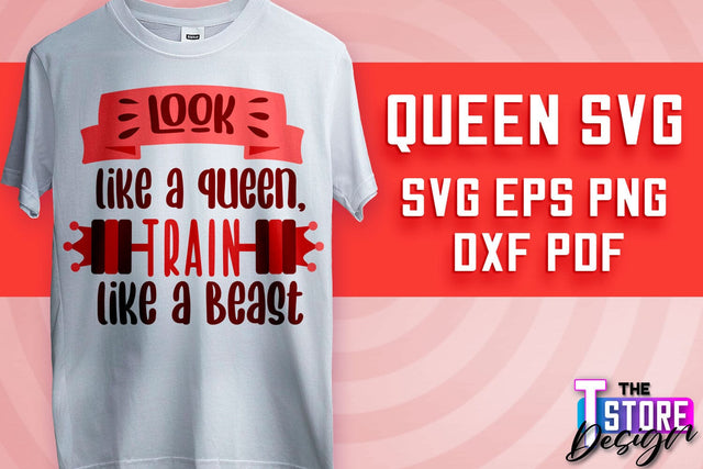 Queen SVG Design | Funny Quotes SVG | T-Shirt SVG Print Design v.2 SVG The T Store Design 