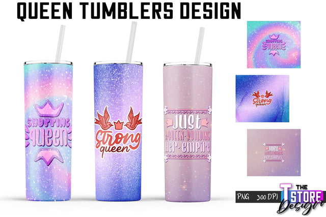 Queen Tumblers | Queen Tumbler Sublimation | PNG 20 Oz | Tumbler Wrap Sublimation The T Store Design 