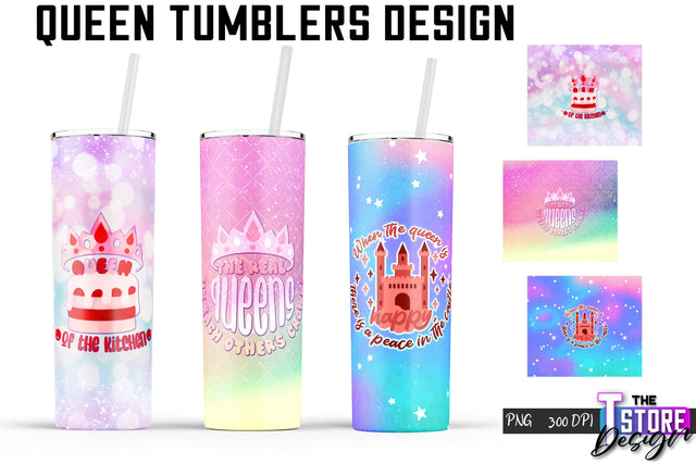 Queen Tumblers | Queen Tumbler Sublimation | PNG 20 Oz | Tumbler Wrap Sublimation The T Store Design 