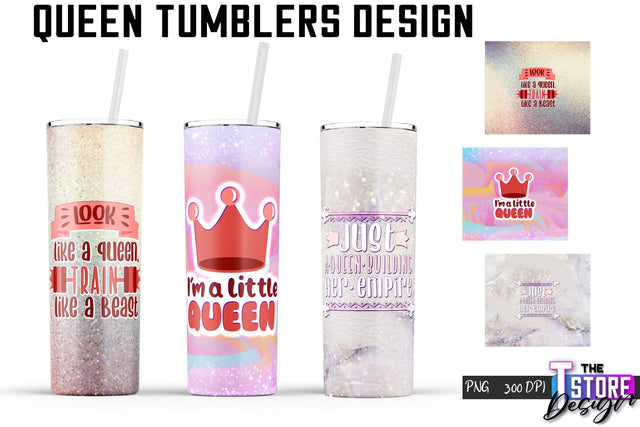 Queen Tumblers | Queen Tumbler Sublimation | PNG 20 Oz | Tumbler Wrap Sublimation The T Store Design 