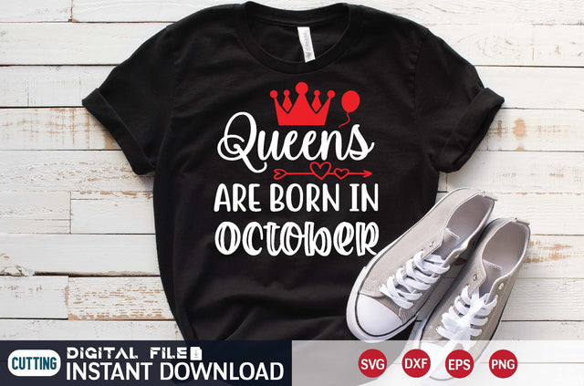 Queens Are Born in October svg SVG designer krishna 