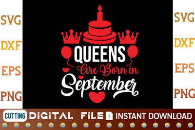 Queens Are Born in September svg SVG designer krishna 