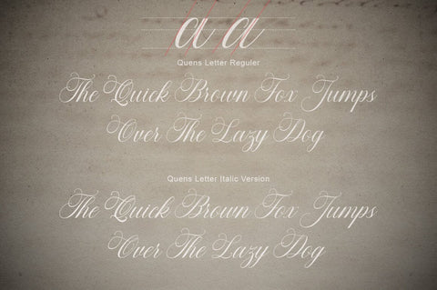 Quens Letter Script Calligraphy Font Suza Studio 