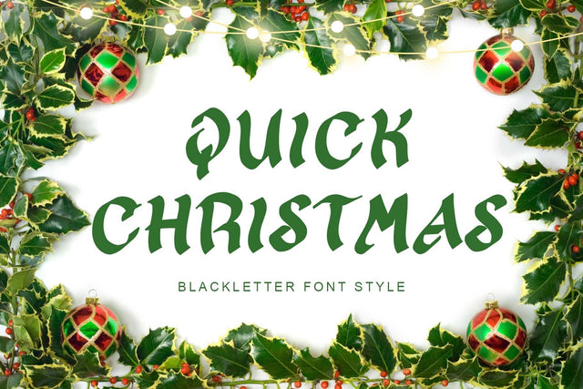 Quick Christmas Font Prasetya Letter 