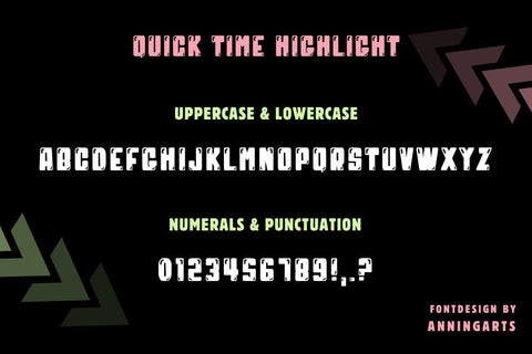 Quick Time - Font Duo Font AnningArts Design 
