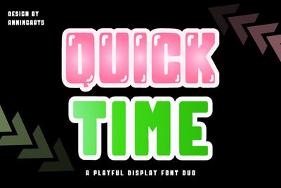 Quick Time - Font Duo Font AnningArts Design 
