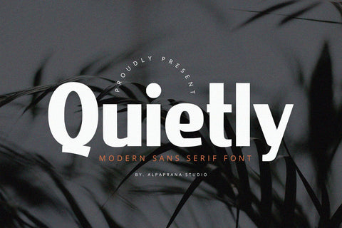 Quietly - Sans Serif Font Font Alpaprana Studio 