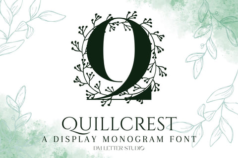 Quillcrest Monogram Font Font Dm Letter Studio 