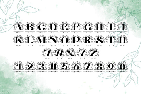 Quillcrest Split Monogram Font Font Dm Letter Studio 