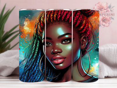 Quilled Rasta Melanin Queen Tumbler, Quilled Paper, Afro American, Melanin Queen, Rasta Braids, 20Oz Tumbler, Sublimation Wrap Sublimation Li Zamperini 