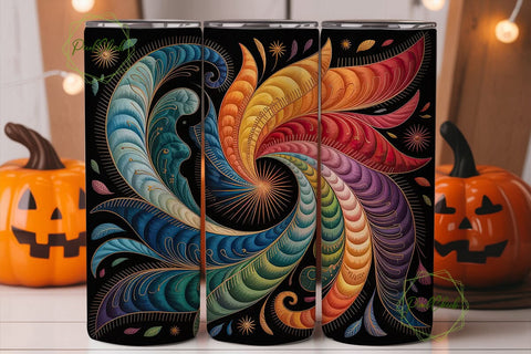 Quilted Spiral Abstract 20oz Tumbler Sublimation PixelChick 