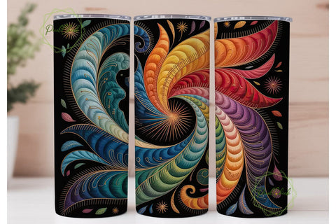 Quilted Spiral Abstract 20oz Tumbler Sublimation PixelChick 