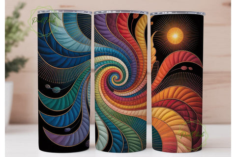 Quilted Spiral Abstract 20oz Tumbler Sublimation PixelChick 