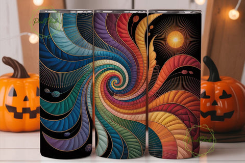 Quilted Spiral Abstract 20oz Tumbler Sublimation PixelChick 