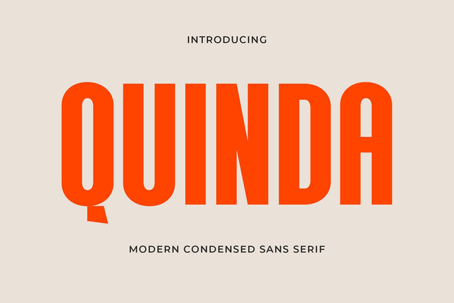 Quinda - Modern Condensed Sans Serif Font studioalmeera 