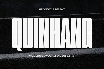Quinhang - Modern Condensed Sans Serif Font studioalmeera 